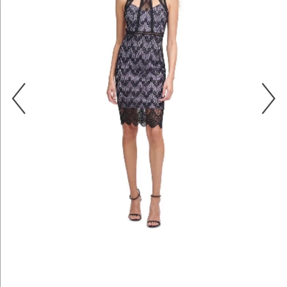 GUESS Black Lavender Lace Dress | Size: 4